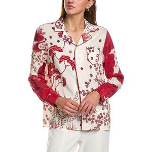 Red Valentino Womens Silk Shirt, Red